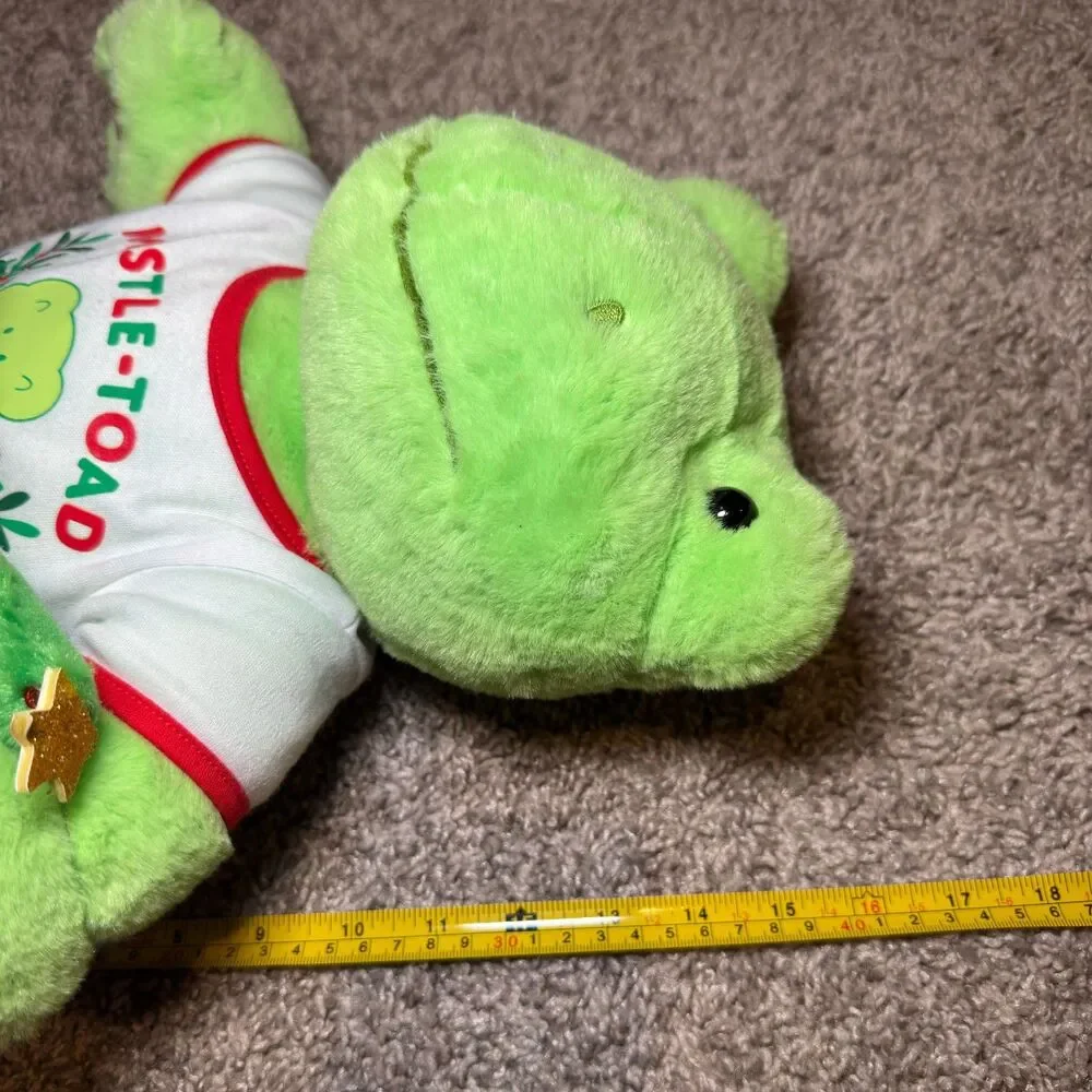 Build A Bear Plush Frog Green Mistle-Toad with Matching Shirt 16